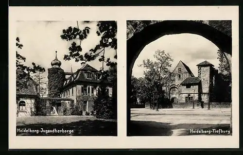 AK Heidelberg / Neckar, Jugendherberge, Tiefburg