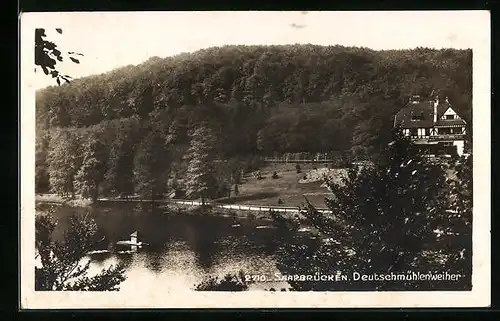 AK Saarbrücken, Idylle am Deutschmühlenweiher
