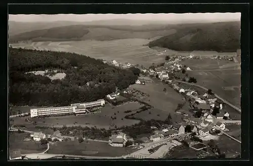 AK Gras-Ellenbach / Odenwald, Totale aus der Luft gesehen