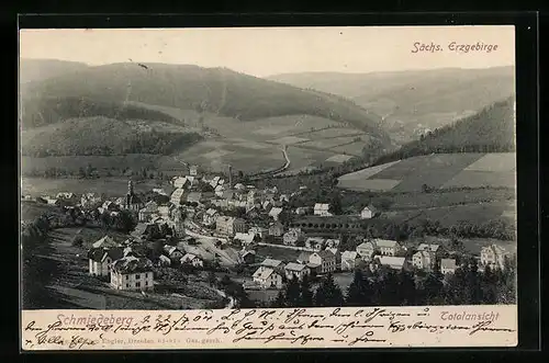 AK Schmiedeberg / Erzgeb., Totalansicht