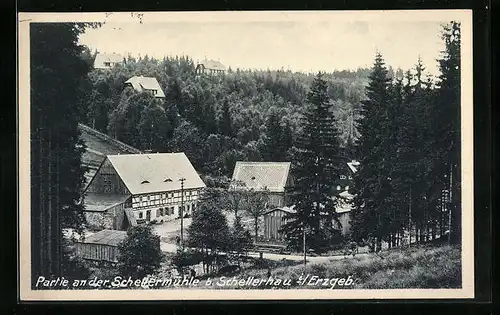 AK Schellerhau / Erzgeb., Partie an der Schellermühle