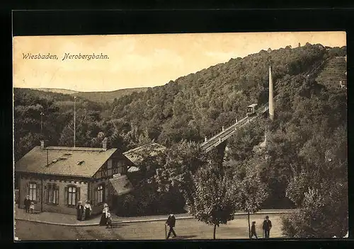 AK Wiesbaden, Station an der Nerobergbahn