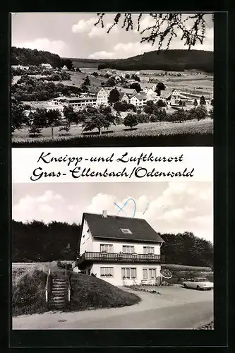 AK Gras-Ellenbach / Odenwald, Gebäudeansicht, Totale
