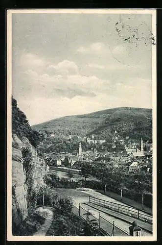 AK Heidelberg / Neckar, Altstadt von der Albert-Überle-Strasse gesehen