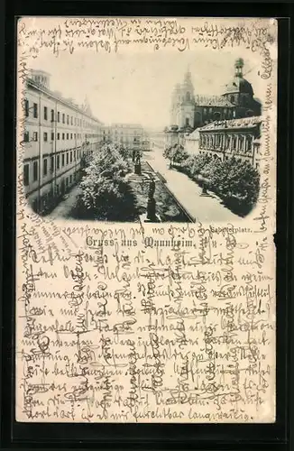 AK Mannheim, Blick auf den Schillerplatz