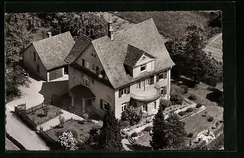 AK Denzlingen, Pension Karolin aus der Vogelschau