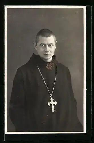 Foto-AK Weingarten, Portrait Abt Michael von Witowski O. S. B.