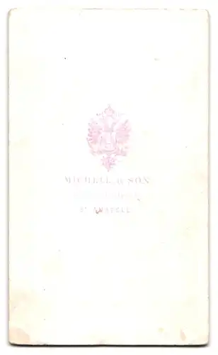 Fotografie Mitchell & Son, St. Austell, 6 Church Street, Junge Frau mit Turmfrisur im Reifrock