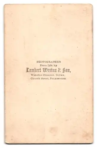 Fotografie Lambert Weston & Son, Dover, Waterloo Crescent, Herr mit üppigem Vollbart