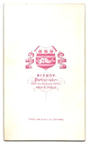 Fotografie Bishop, Poole, High St., Beleibter Herr mit Backenbart