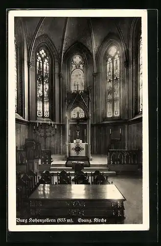 AK Burg Hohenzollern, Evang. Kirche