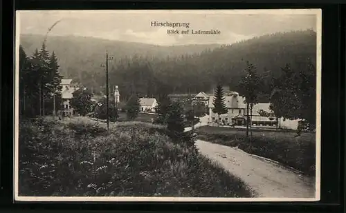 AK Hirschsprung, Blick auf Ladenmühle