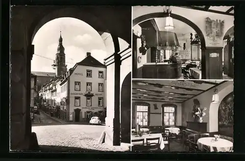 AK Heidelberg, Hotel und Künstlerstube Goldener Hecht, am Brückentor
