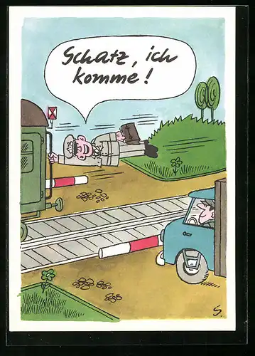 AK Schatz ich komme!, Soldat der NVA hängt am Zug