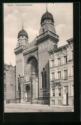 AK Anvers, Temple des Israélites, Synagoge