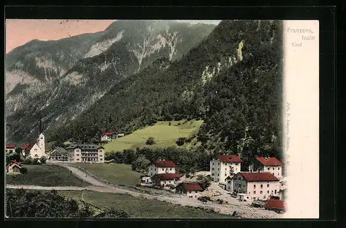 AK Franzensfeste, Ortsansicht aus der Vogelschau