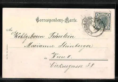 AK Gossensass, Ortspartie mit Kirche