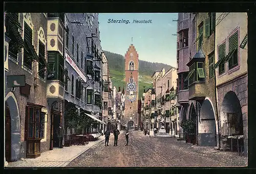 AK Sterzing, Strassenpartie in der Neustadt