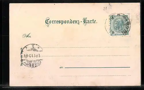 AK Sterzing, Strassenpartie mit Rathaus und Denkmal