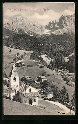 AK Tiersertal b. Bozen, Kapelle in St. Cyprian