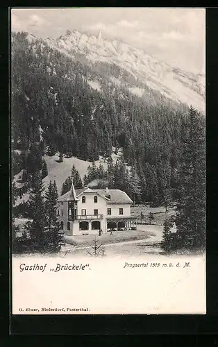 AK Prags, Gasthof Brückele