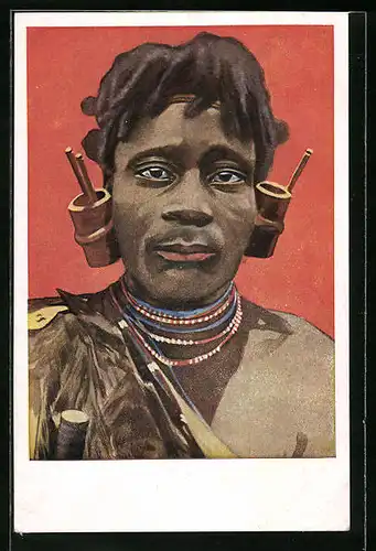 Künstler-AK Afrikaner vom Stamm der Wandorobbo
