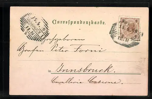 Künstler-AK Brixen, Gasthaus in der Mahr