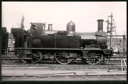 Fotografie Eisenbahn Gross Britannien, Dampflok Nr. 1456, Lokomotive & Lokführer