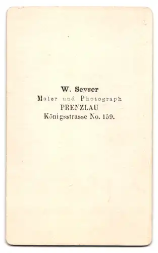 Fotografie W. Seyser, Prenzlau, Königsstrasse 159, Junges Schwesternpaar in hochwertigen Biedermeierkleidern