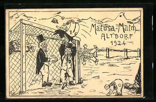 Künstler-AK Altdorf, Abschlussklasse 1924, Absolvia