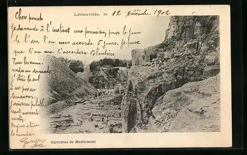 AK Lérouville, Carriers de Maillemont, Steinbruch