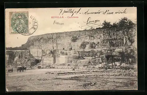AK Euville, Carrieres, Steinbruch