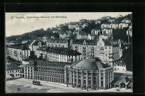 AK St. Gallen, Zukünftiger Bahnhof mit Rosenberg