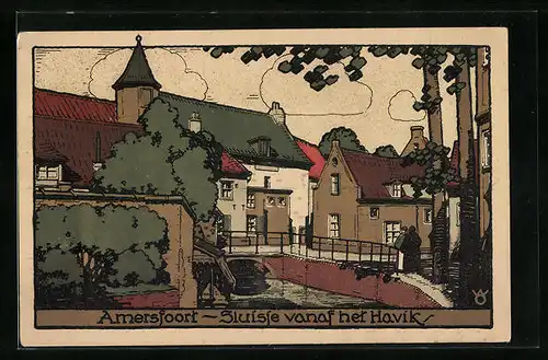 Steindruck-AK Amersfoort, Sluisje van af her Havik