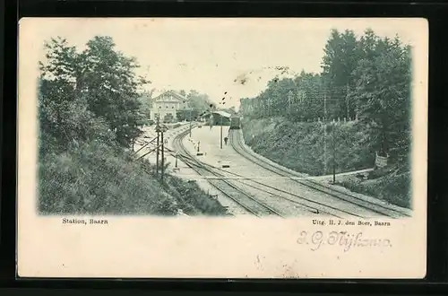 AK Baarn, Station, Bahnhof