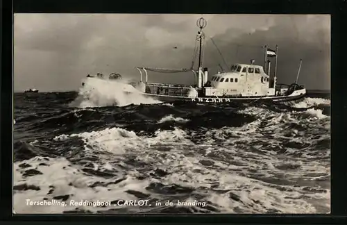 AK Terschelling, Reddingboot - Carlot - in de branding, Seenotrettung