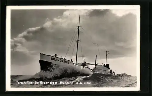 AK Terschelling, Reddingboot - Brandaris - in de storm, Seenotrettung