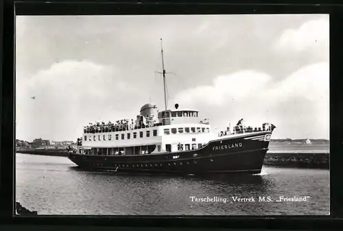 AK Terschelling, Vertrek M.S. Friesland, Fährschiff