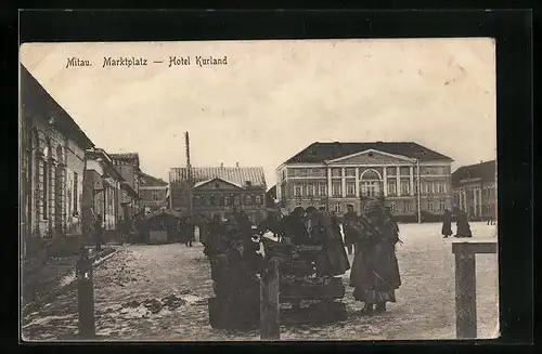 AK Mitau, Hotel Kurland am Marktplatz