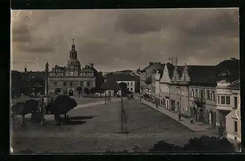 AK Mies, Marktplatz mit Rathaus