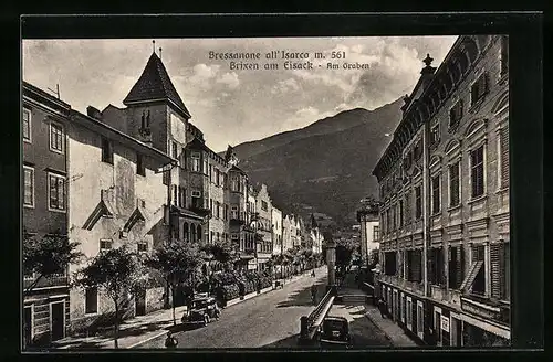 AK Brixen am Eisack, Strassenpartie am Graben