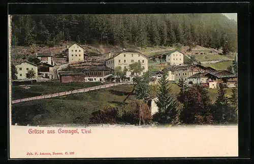 AK Gomagoi, Ortspartie mit Gasthof