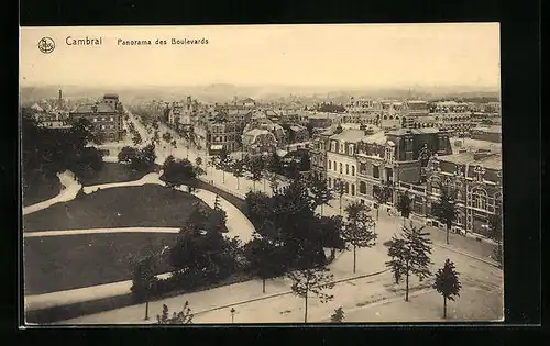 AK Cambrai, Panorama des Boulevards