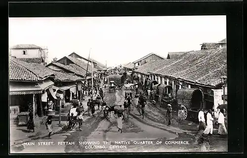 AK Colombo, Main Street Pettah - showing the native Quarter of Commerce