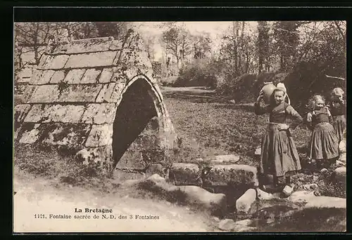 AK Gouézec, Fontaine sacrée de N.-D. des 3 Fontaines