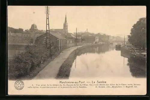 AK Marchienne-au-Pont, La Sambre