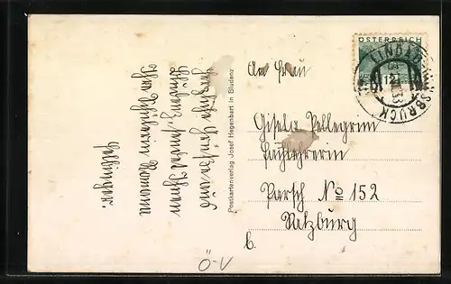 AK Bludenz, Ortsansicht aus der Vogelschau