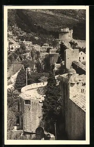 AK Dubrovnik, Totalansicht mit Befestigungsanlage