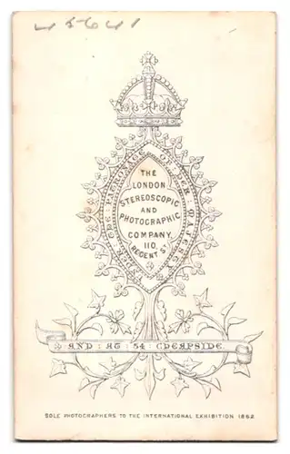 Fotografie The London Stereoscopic and Photographic Company, London, 110, Regent St., Modisch gekleideter Herr mit Bart