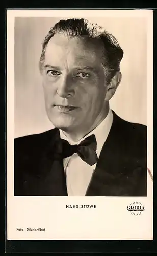 AK Schauspieler Hans Stüwe im Anzug mit Fliege